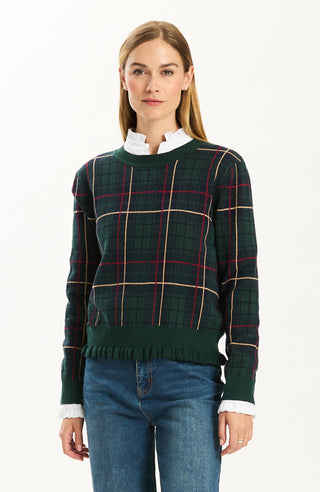 Haley Novelty Ruffle Sweater Ponderosa Pine