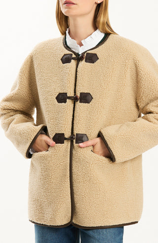 Corrina Sherpa Jacket Iced Coffee