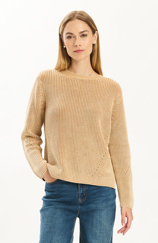 Mineral Wash Crew Sweater Iced Coffee