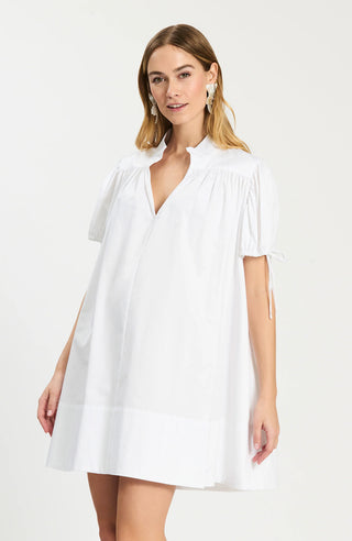 Coco Tie Sleeve Dress White