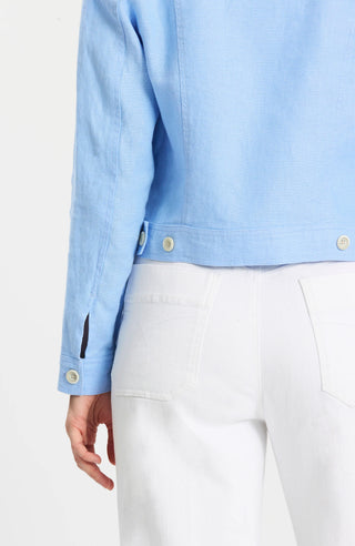 Corey Linen Jean Jacket Vista Blue
