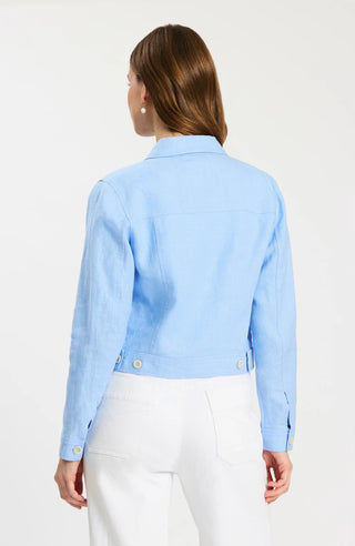 Corey Linen Jean Jacket Vista Blue