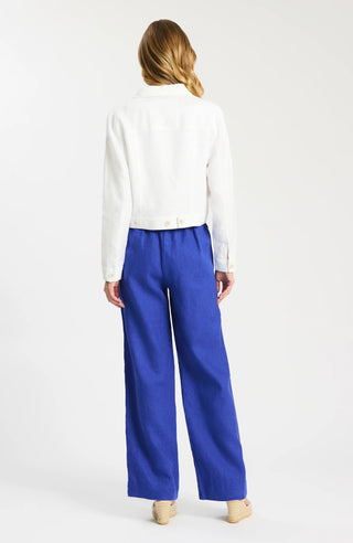 Corey Linen Jean Jacket White