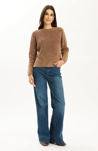 Mineral Wash Crew Sweater Bison
