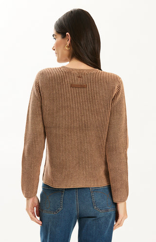Mineral Wash Crew Sweater Bison