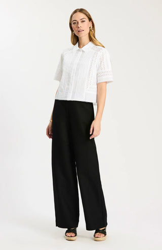 Giana Linen Viscose Pant Black