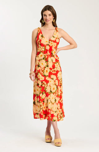 Leigh Silk Grenadine Floral Dress