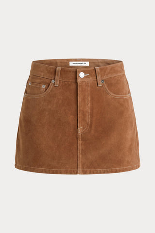 Better Than Suede Mini Skirt Cafe Clay