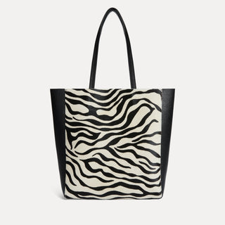 Mara Shopper Tote Zebra Calf Hair