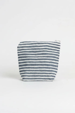 Terry Zip Bag Indigo Chalk Stripe