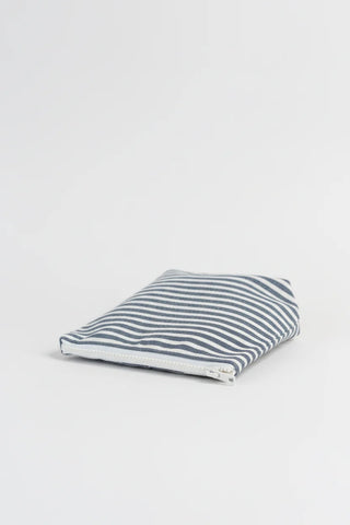 Terry Zip Bag Indigo Chalk Stripe