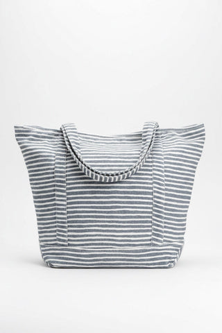 Terry Beach Bag Indigo Chalk Stripe