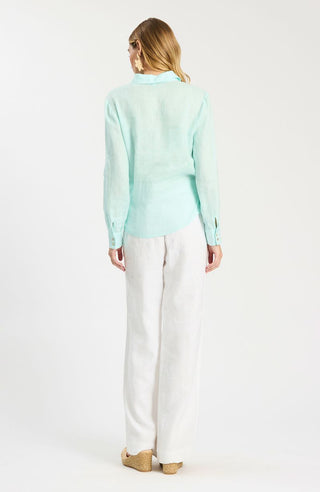Gianna Linen Pant White