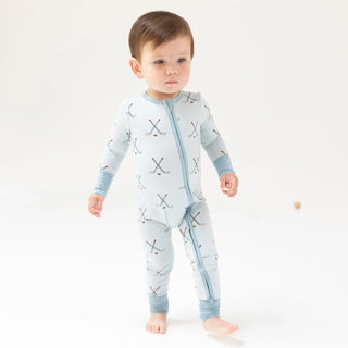 Hockey Stone Blue Convertible Zipper Romper