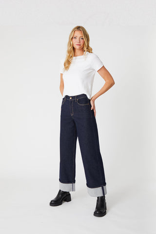 Tribecca Wide Leg Stay Blue Jeans