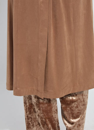 Agatha Vegan Suede Trench Coat Lux Camel