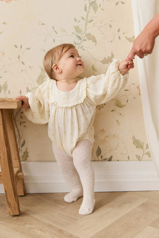Organic Cotton Muslin Frances Playsuit Vintage Ditsy