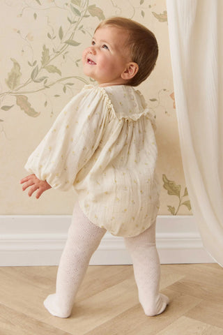 Organic Cotton Muslin Frances Playsuit Vintage Ditsy