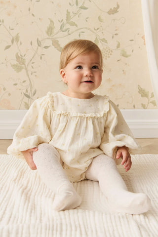 Organic Cotton Muslin Frances Playsuit Vintage Ditsy