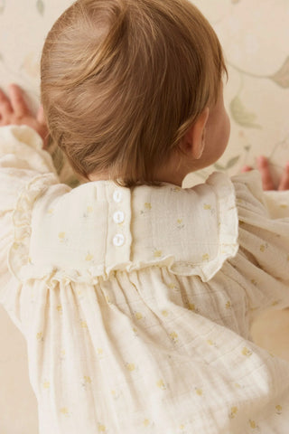Organic Cotton Muslin Frances Playsuit Vintage Ditsy
