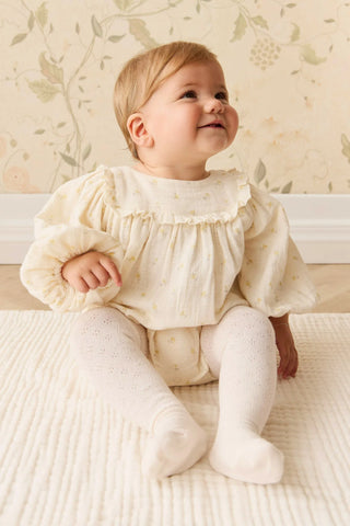 Organic Cotton Muslin Frances Playsuit Vintage Ditsy