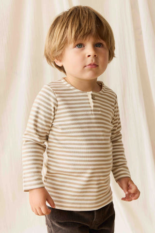 Pima Cotton Shae Top Slim Stripe Brioche Cloud