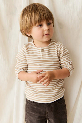 Pima Cotton Shae Top Slim Stripe Brioche Cloud