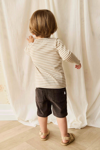 Pima Cotton Shae Top Slim Stripe Brioche Cloud