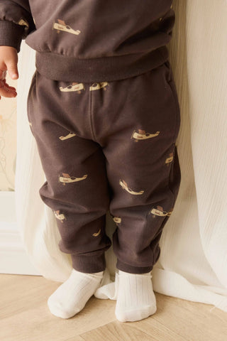 Organic Cotton Dominic Track Pants Pilot Planes Bistre
