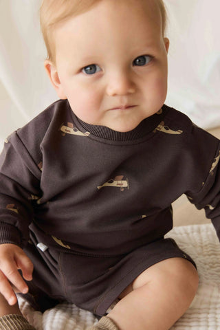 Organic Cotton Peyton Sweatshirt Pilot Planes Bistre