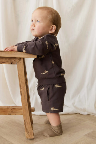 Organic Cotton Peyton Sweatshirt Pilot Planes Bistre