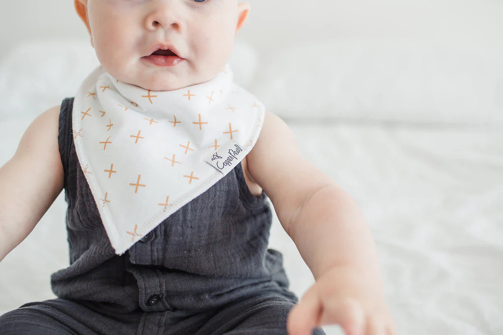 Copper Pearl Chip
Baby Bandana Bibs