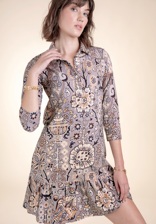 Joelle 3/4 Sleeve Dress Guerard Estate Stone