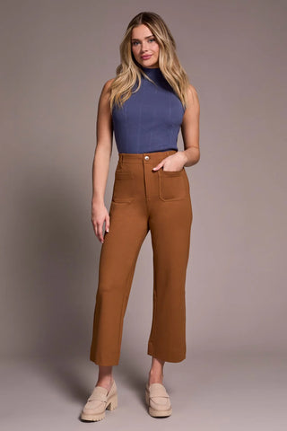 High Rise Capri Pant Walnut