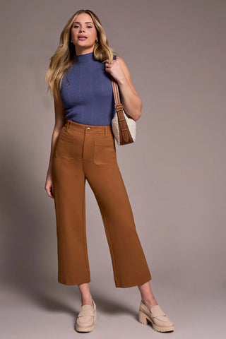 High Rise Capri Pant Walnut