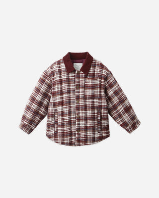 Nashville Quilted Jacket Burgundy Plaid