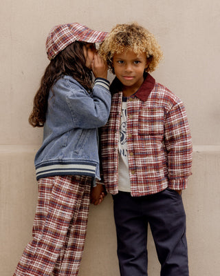 Nashville Quilted Jacket Burgundy Plaid