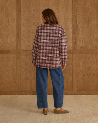 Nashville Quilted Jacket Burgundy Plaid