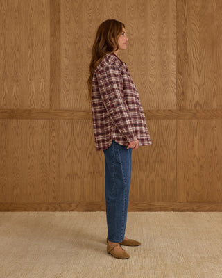 Nashville Quilted Jacket Burgundy Plaid