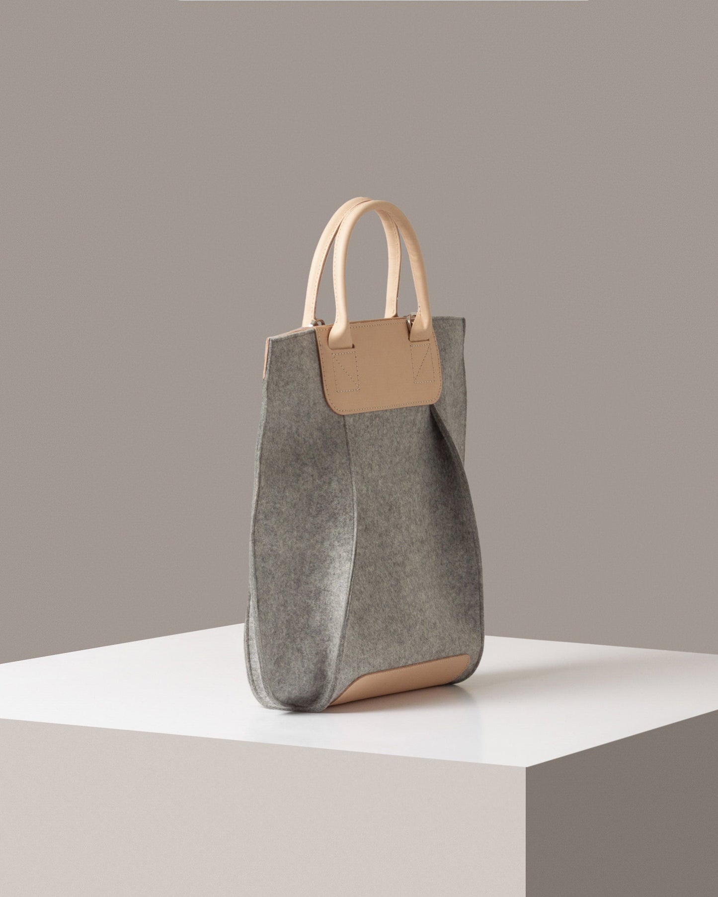 Frankie Merino Wool Tote Granite Vachetta