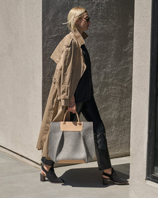 Frankie Merino Wool Tote/Granite