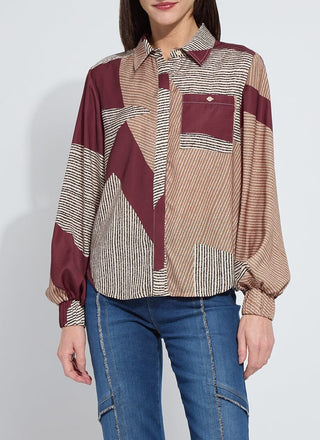 Anish Elastic Cuff Shirt Blouse Robust Composition