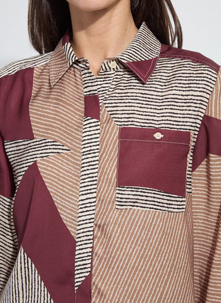 Anish Elastic Cuff Shirt Blouse Robust Composition