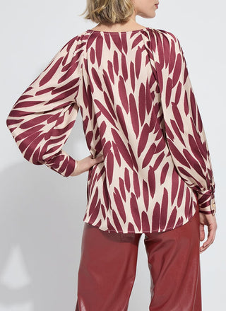 Naila Raglan Neckline Detail Blouse Autumn Leaf