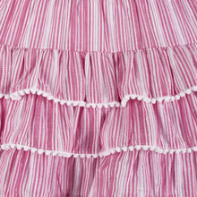 Load image into Gallery viewer, Pink Striped Smocked Top &amp; Tiered Skirt