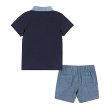 Load image into Gallery viewer, Polo &amp; Short Set | Navy Chambray