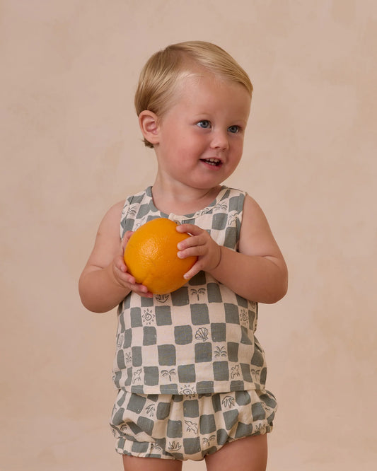 Baby Tank Set | Coastal Check