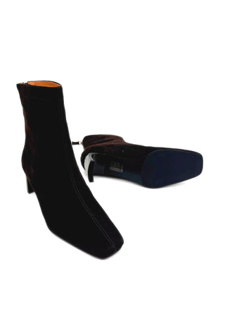 Harlow Suede Brown Bootie