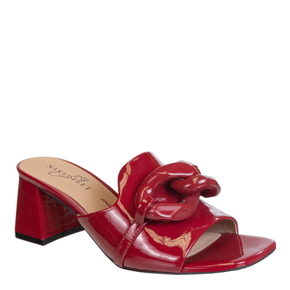 Coterie In Deep Red Heeled Sandal