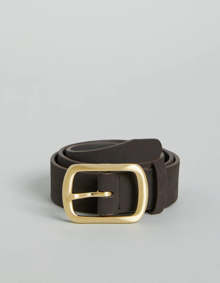 Leather Belt Saddle Brown